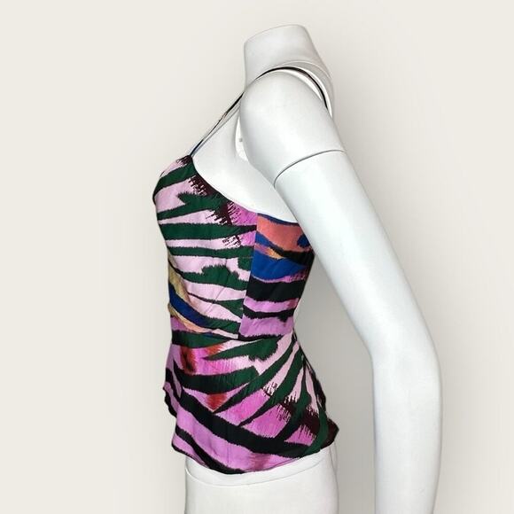 NWT | Parker | Cecile Multicolor Animal-print Peplum Tank Top | Nala | XS - Picture 5 of 13